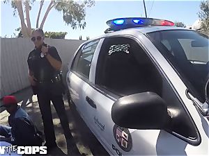 fuck the Cops - milky girl cop smashed by 3 BBCs